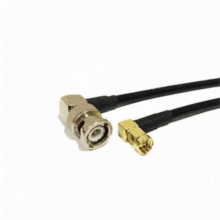 BNC Male Right Angle to SMA Male Right Angle RG58 Cables