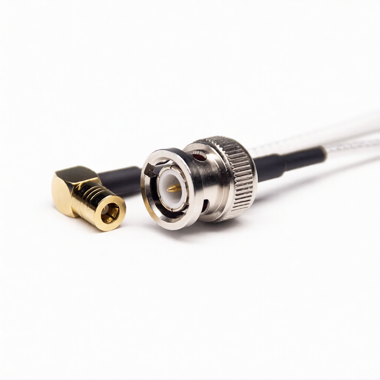 BNC Male to SMB Female Right Angle RG316 Cable Assemblies