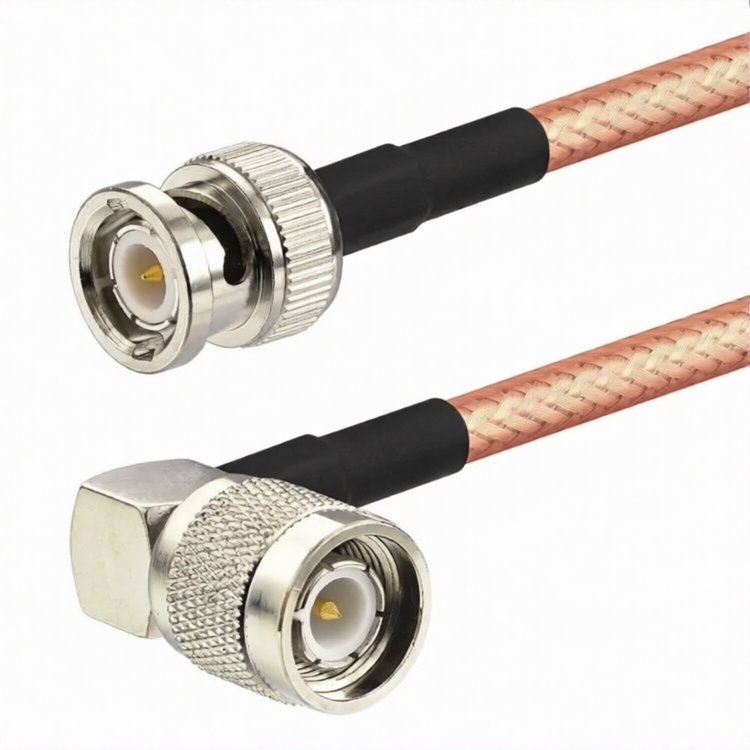 BNC Male to TNC Male Right Angle RG142 Cable Assemblies