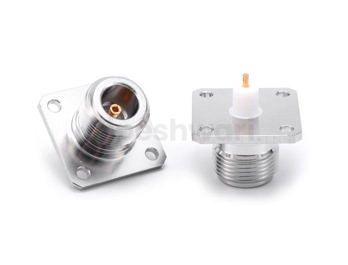 N Female 4Holes Flange Mounted Sq.25mm RF Connector