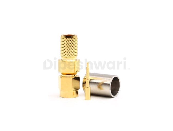 SMA Male Crimp Connector for LMR300 Cable, RF SMA