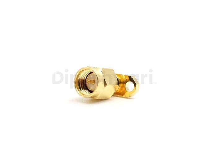 SMA Male 2Hole Flange Mount Connector, 50 Ohm