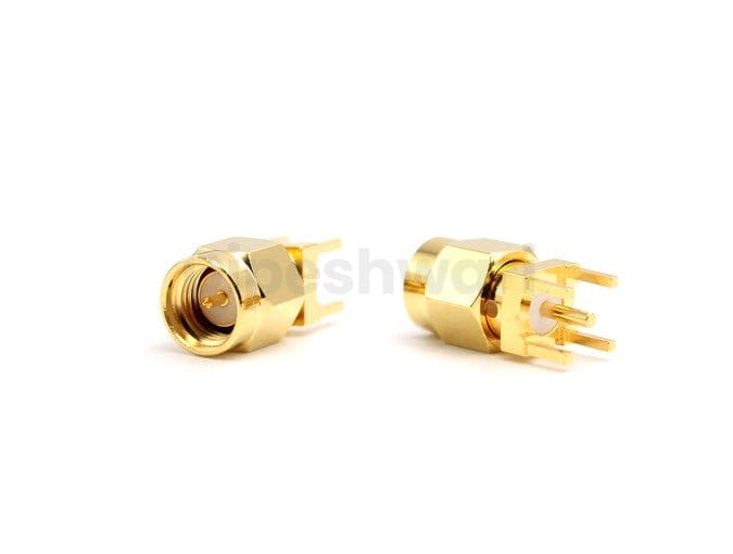 SMA Male Straight PCB Mount Connector | 50Ω RF