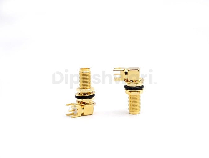 SMA Female Right Angle bulkhead PCB Mount with O ring