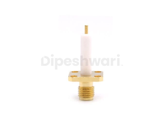 SMA Female 4Hole Flange Extended Teflon Connector