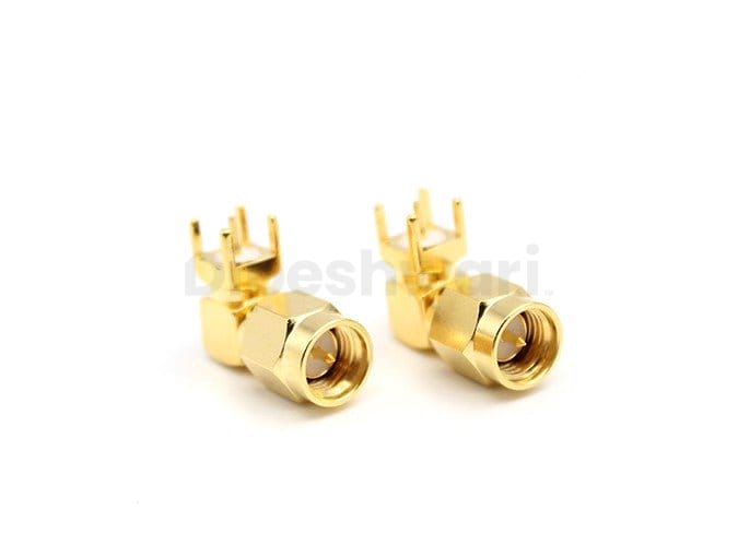 SMA Male Right Angle PCB Mount Connector