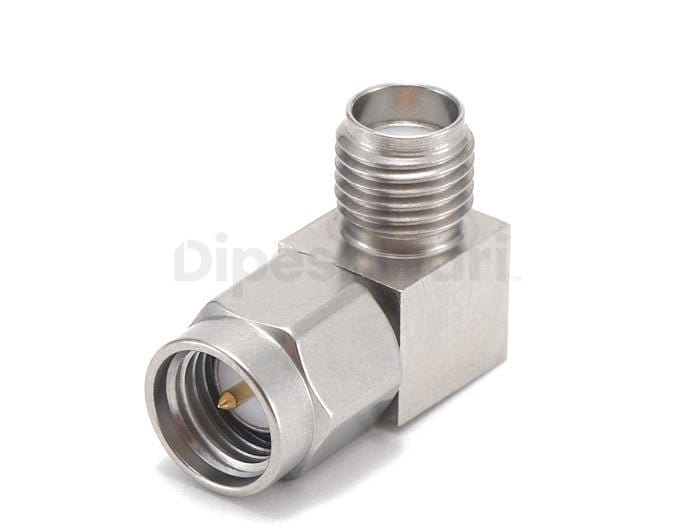 Stainless Steel SMA Male to SMA Female Right Angle