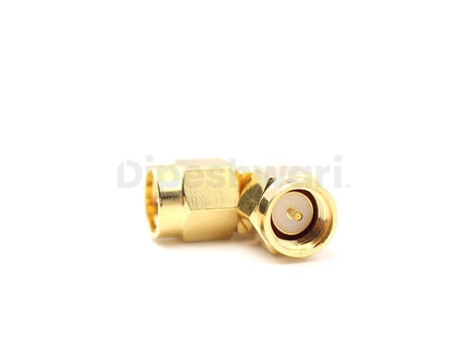 SMA Male to SMA Male Right Angle Adapter, RF Adapter