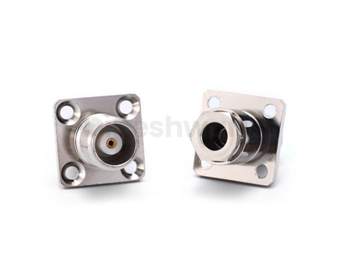 TNC Female 4 Holes Flange Clamp Connector for RG58