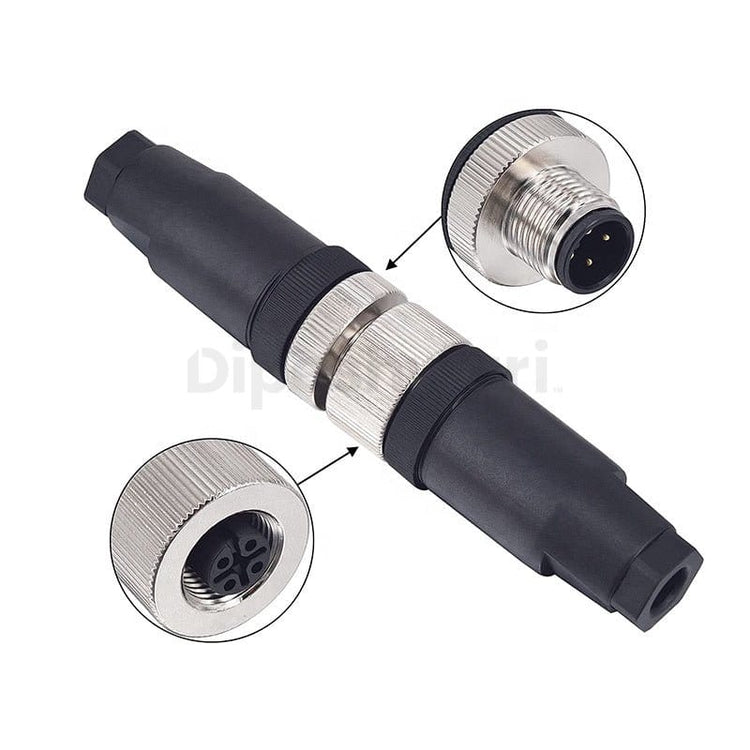 M12 Connectors – 8Pin Male Straight Industrial Plug