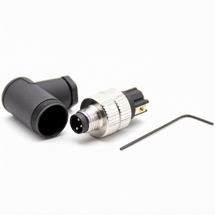M8 3Pin Male Right Angle Connector | Compact Cable