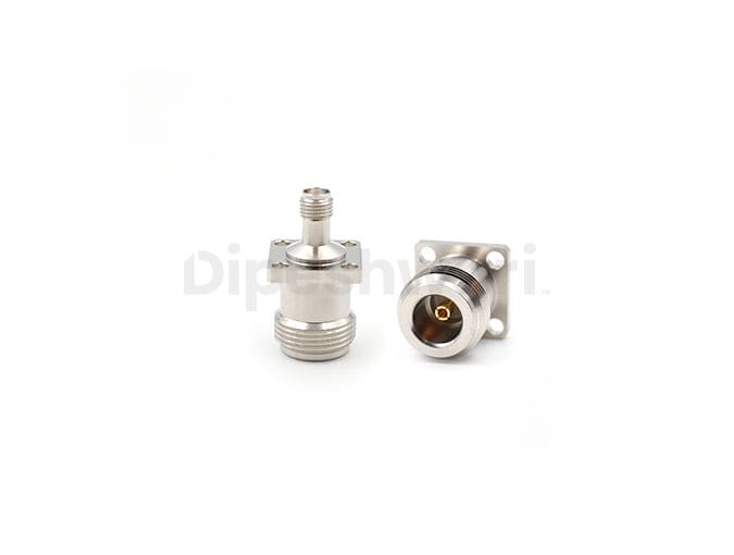 N Female to SMA Female Flange Mount Sq 17.5mm