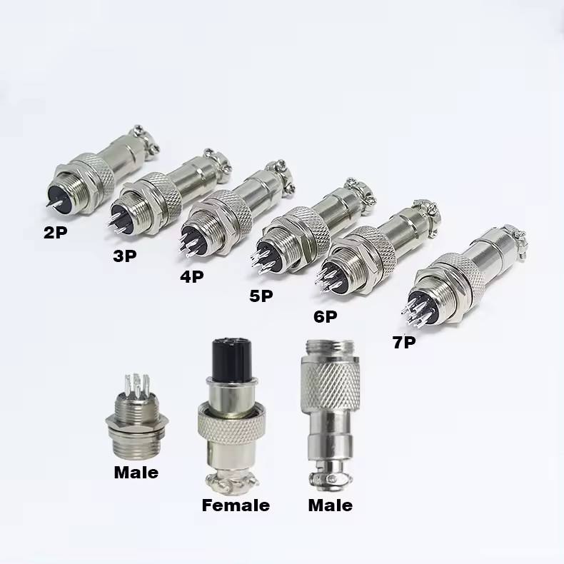 GX16 2Pin Metal Round Shell Connector