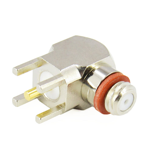 10-32 Microdot female Right Angle PCB Mount Connector