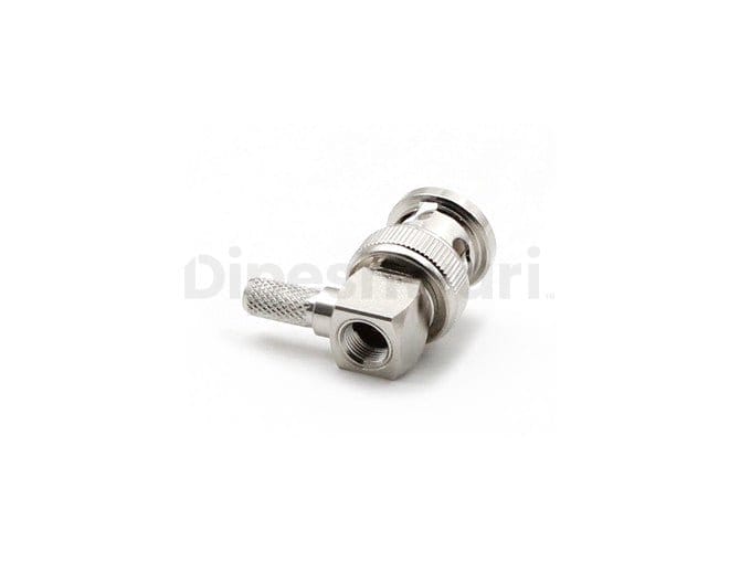 BNC Male Right Angel Connector Crimp for RG58LMR195LMR200 Cable