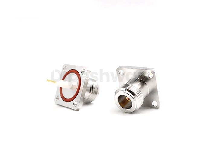 N Female 4Hole Flange Mounted Sq.25mm Long Teflon