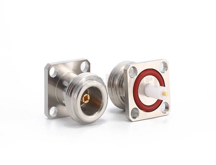 N Female 4Hole flange Extended Teflon Sq 17.5mm