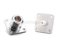 N Female 4Holes Flange Mounted Sq.25mm RF Connector