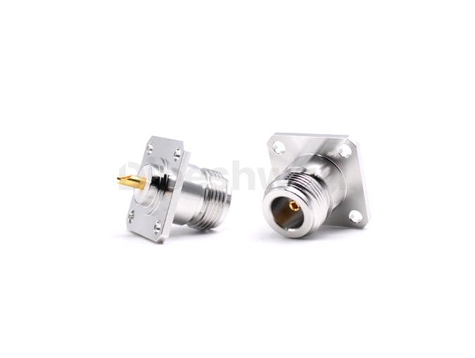 N Female 4Hole Flange Mounted Sq.25mm RF Connector
