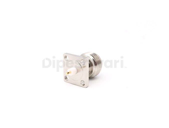 N Female 4Hole Flange Extended Teflon Connector