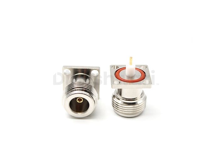 N Female 4Hole Flange with 'O' Ring Connector Sq.17.5mm