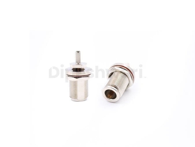 N female bulkhead for Crimp for RG58 Cable connector
