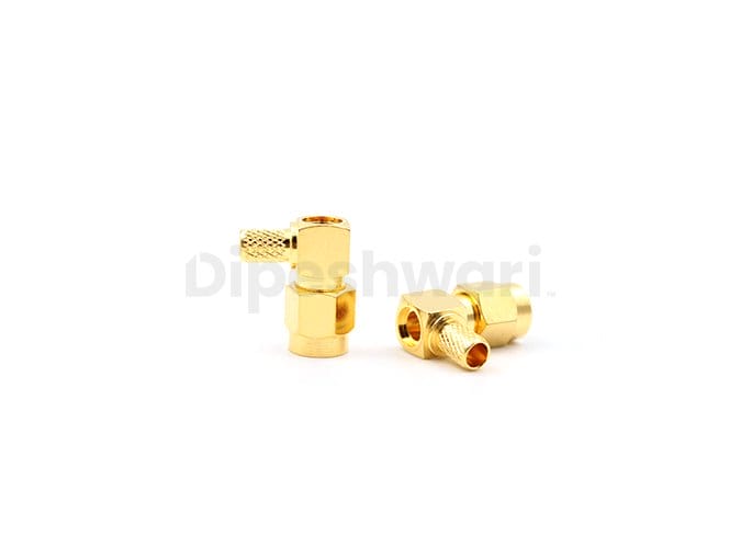 RPSMA Male Right Angle Crimp for RG58 Cable Connector