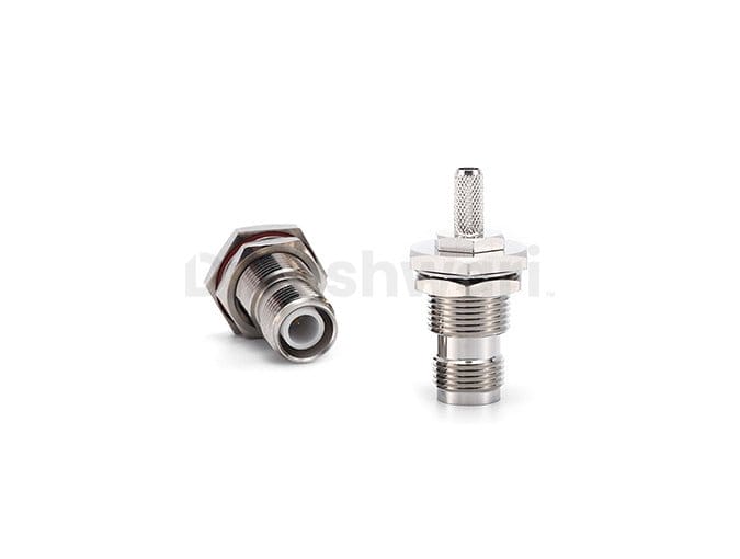 RPTNC Female Bulkhead Crimp for RG58 Cable Connector