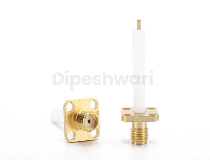 SMA Female 4Holes Flange Mount Extended Teflon