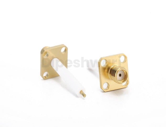 SMA Female 4Holes Flange Mount Extended Teflon