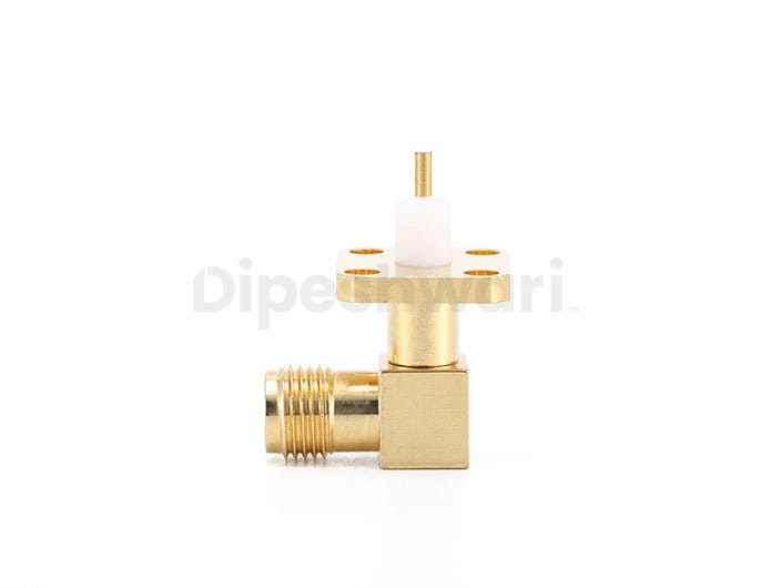 SMA Female Right Angle 4Holes Flange Mount Connector