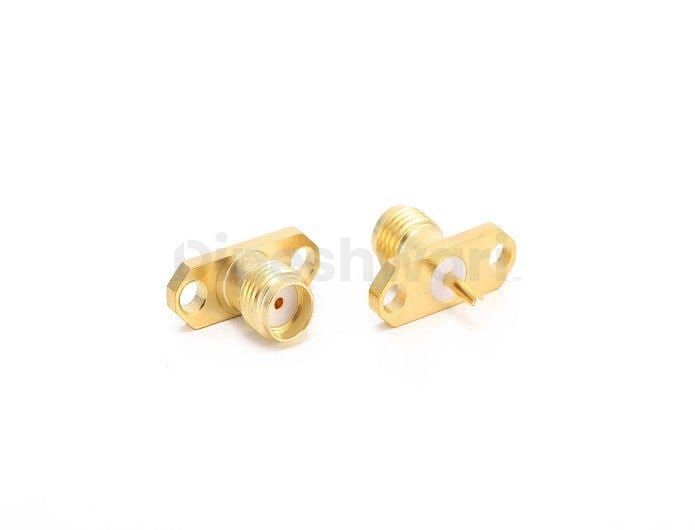 SMA Female 2Holes Flange Mount Connector, 50 Ohm