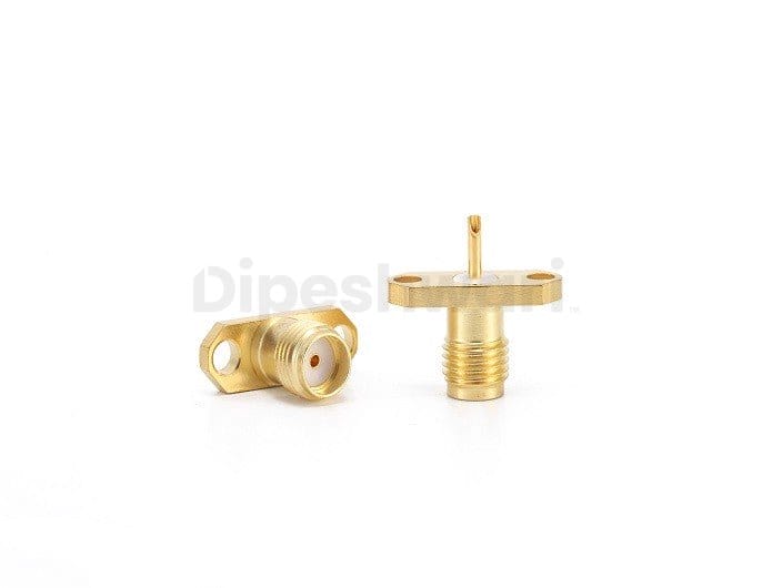 SMA Female 2Holes Flange Mount Connector, 50 Ohm