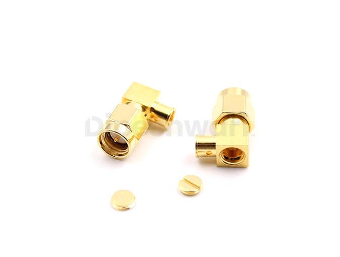 SMA Male Right Angle Connector for RG141 Cable