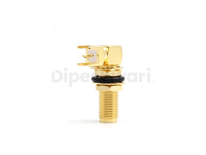 SMA Female Right Angle bulkhead PCB Mount with O ring