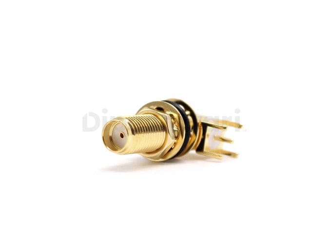 SMA Female Right Angle bulkhead PCB Mount with O ring