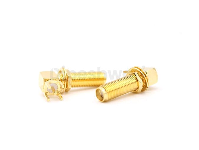 SMA Female Right Angle bulkhead PCB Mount RF Connector