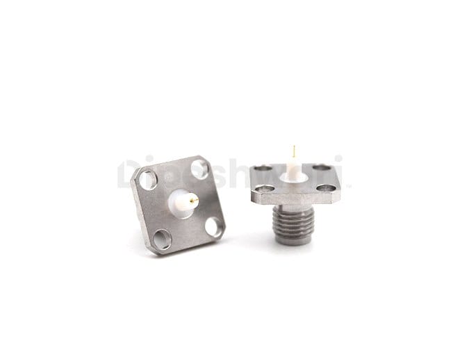 SS SMA Female 4Hole Flange Connector For Terminal