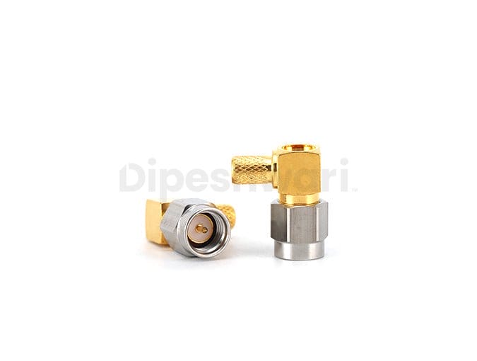 SS SMA Male Right Angle Crimp for LMR200/RG58 Cable