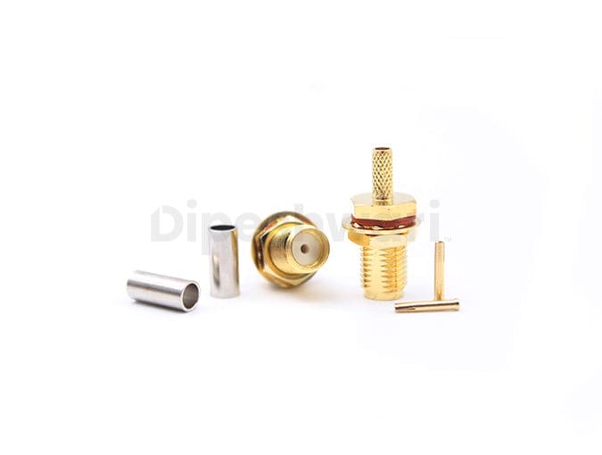 SMA Female bulkhead Crimp for RG316 Cable connector