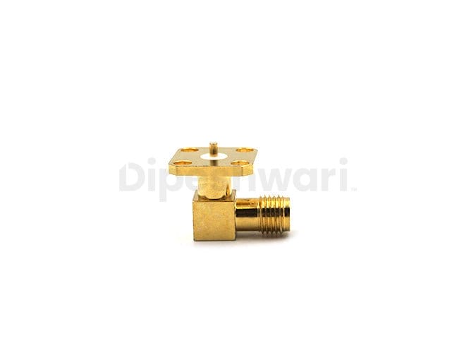 SMA Female 4Hole Right Angle Flange Mount Connector