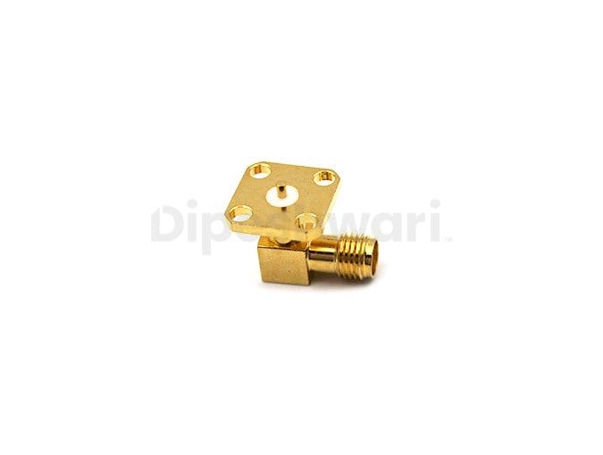 SMA Female 4Hole Right Angle Flange Mount Connector