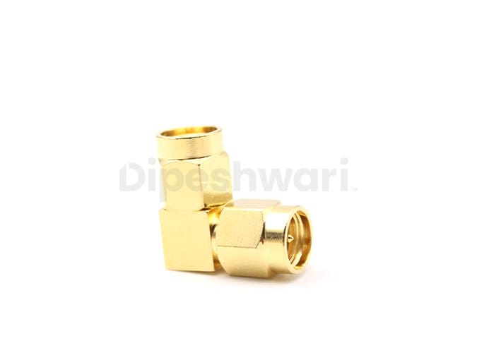 SMA Male to SMA Male Right Angle Adapter, RF Adapter