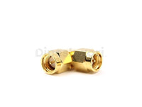 SMA Male to SMA Male Right Angle Adapter, RF Adapter