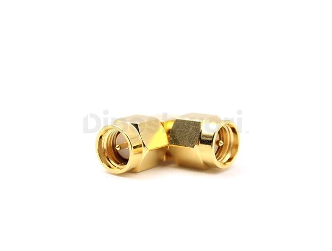 SMA Male to SMA Male Right Angle Adapter, RF Adapter
