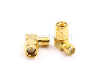 SMA Male to SMA Female Right Angle RF Adapter