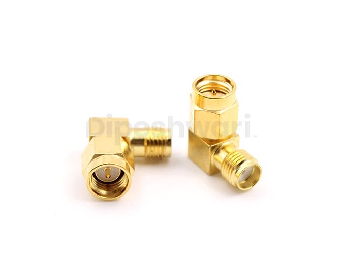 SMA Male to SMA Female Right Angle RF Adapter