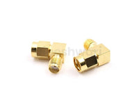 SMA Male to SMA Female Right Angle RF Adapter