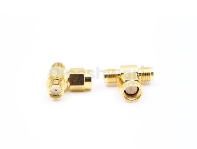 SMA T Male-Female-Female Adapter | 50 Ohm RF
