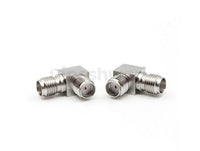 Stainless Steel SMA Female to SMA Female Right Angle Adapter